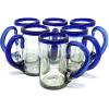 Cobalt Blue Rim 14 oz Beer Mugs (set of 6)